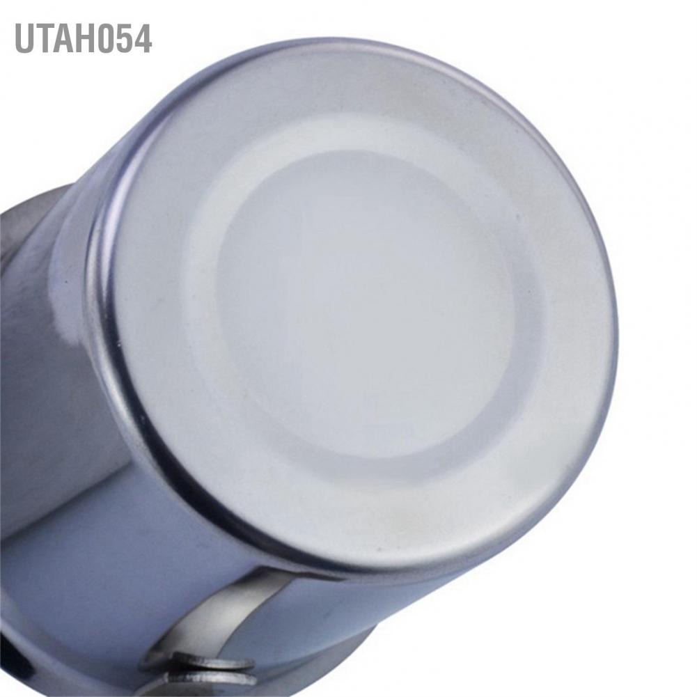 Utah054 400cc Manual Milk Creamer Frother Double Layer Filter Stainless Steel Heatable Easy Clean with Handle