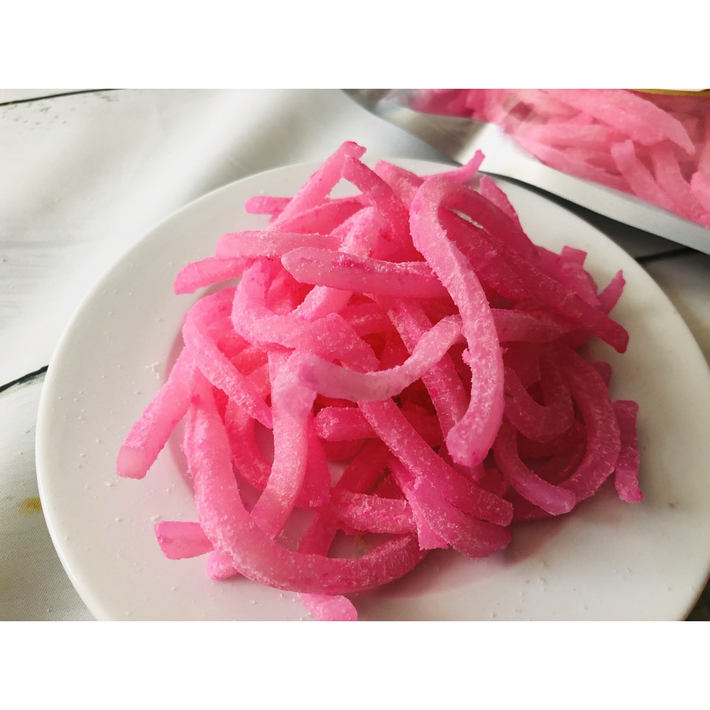 hộp 200g mứt dừa non Bến Tre vị dâu