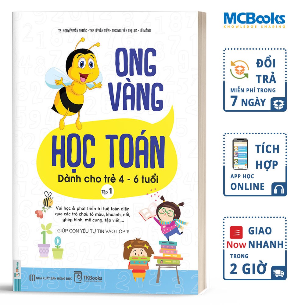 Sách - Ong Vàng Học Toán Dành Cho Trẻ 4-6 Tuổi Tập 1