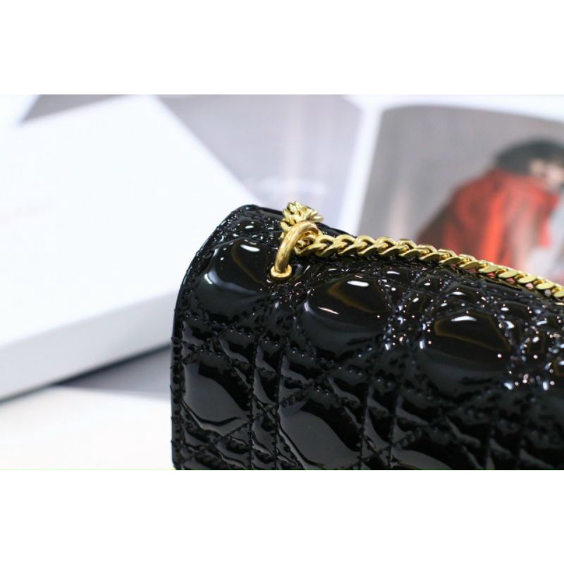 Túi chéo nữ D.I flapbag sz22cm da bóng 3 màu(đỏ,đen,trắng)fullbox