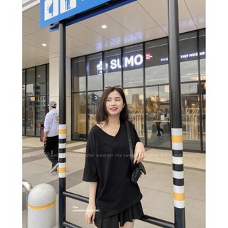Áo phông trơn cổ V