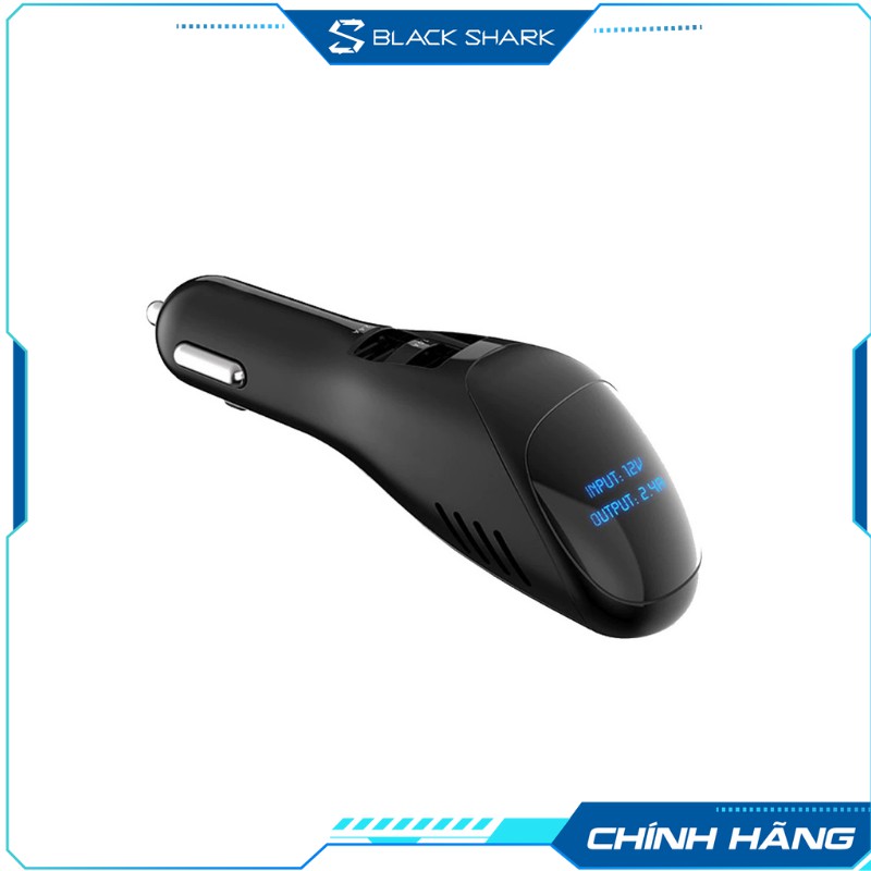 Máy lọc không khí anion kiêm tẩu sạc ô tô 2 USB Tech Shark