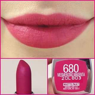 SON THỎI MỊN LÌ MABELLINE 680 MESMERIZING MAGENTA CREAMY MATTE LIPSTICK CHÍNH HÃNG - 5362