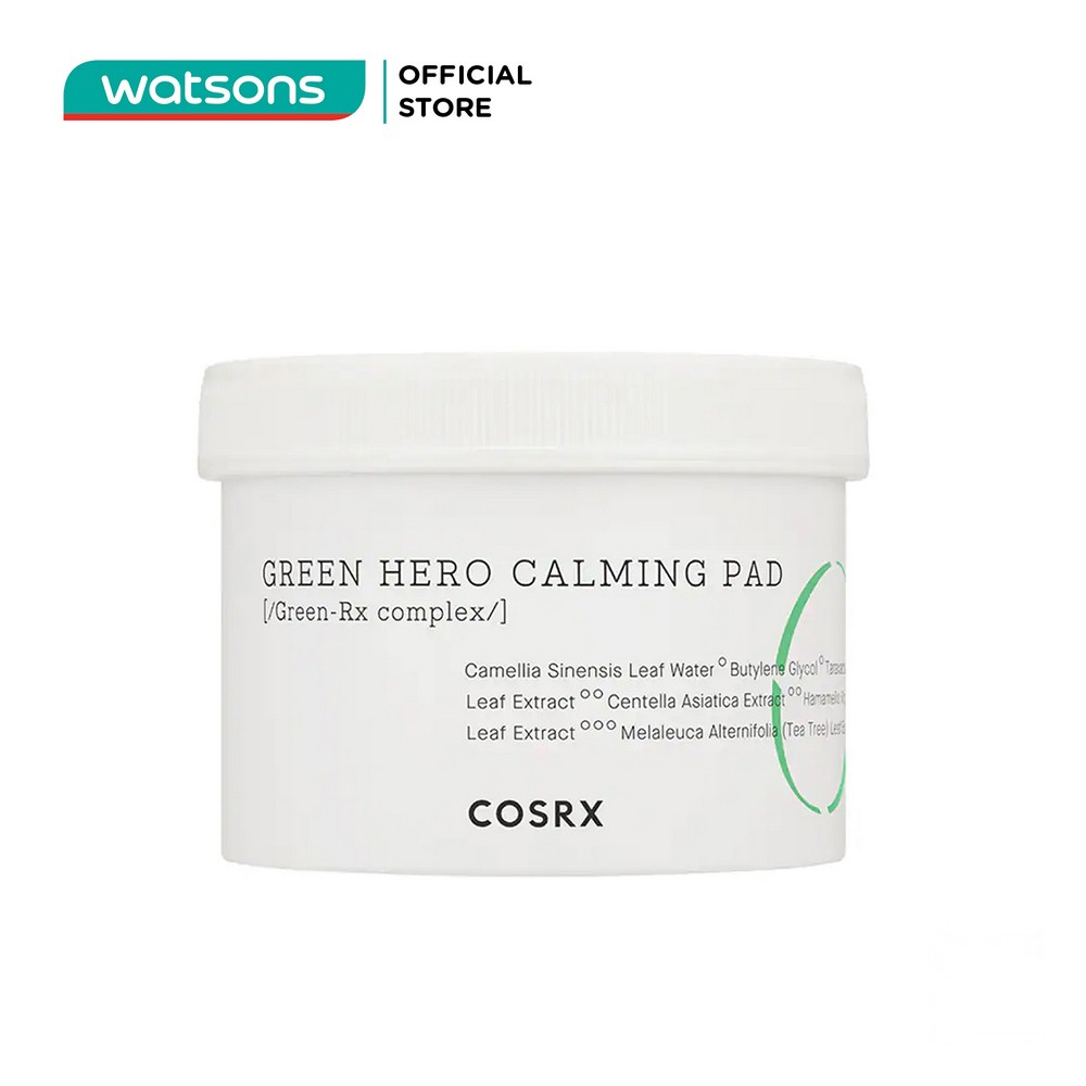 Bông Tẩy Tế Bào Chết Cosrx One Step Green Hero Calming Pad Làm Dịu 70 Miếng