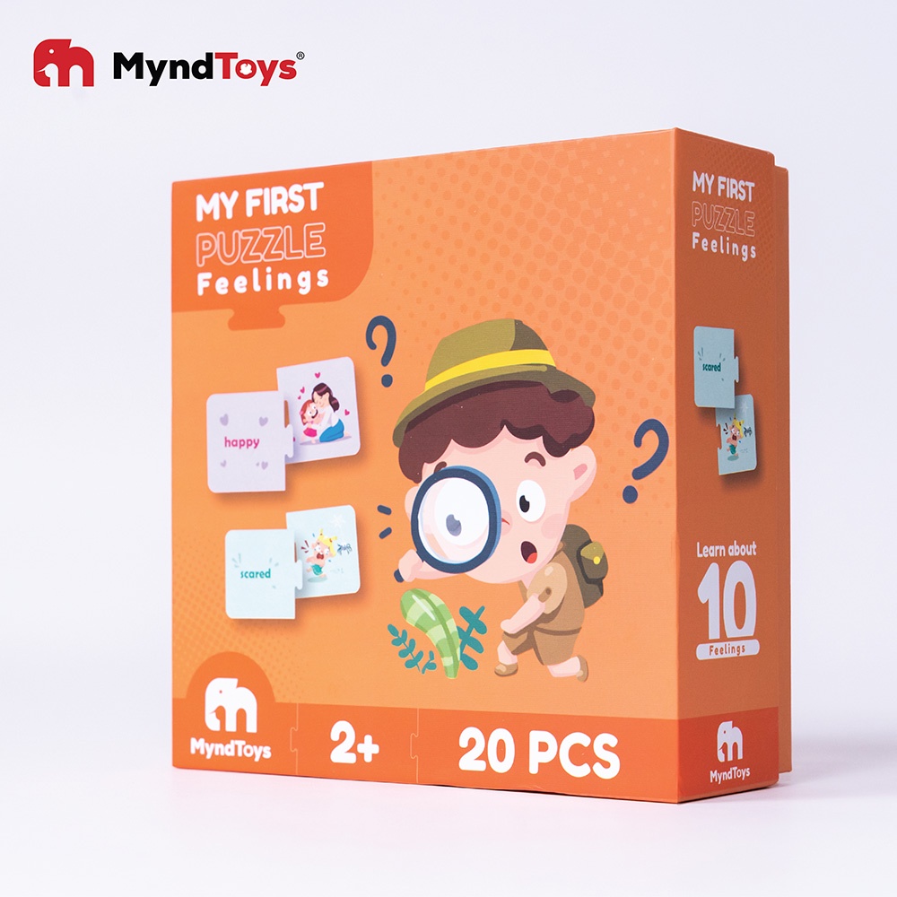 Bộ Đồ Chơi Xếp Hình MFP Feelings 20 Cards MyndToys Cards Học Tiếng Anh Từ Vựng Về Cảm Xúc Con Người - BỐ KHỦNG LONG