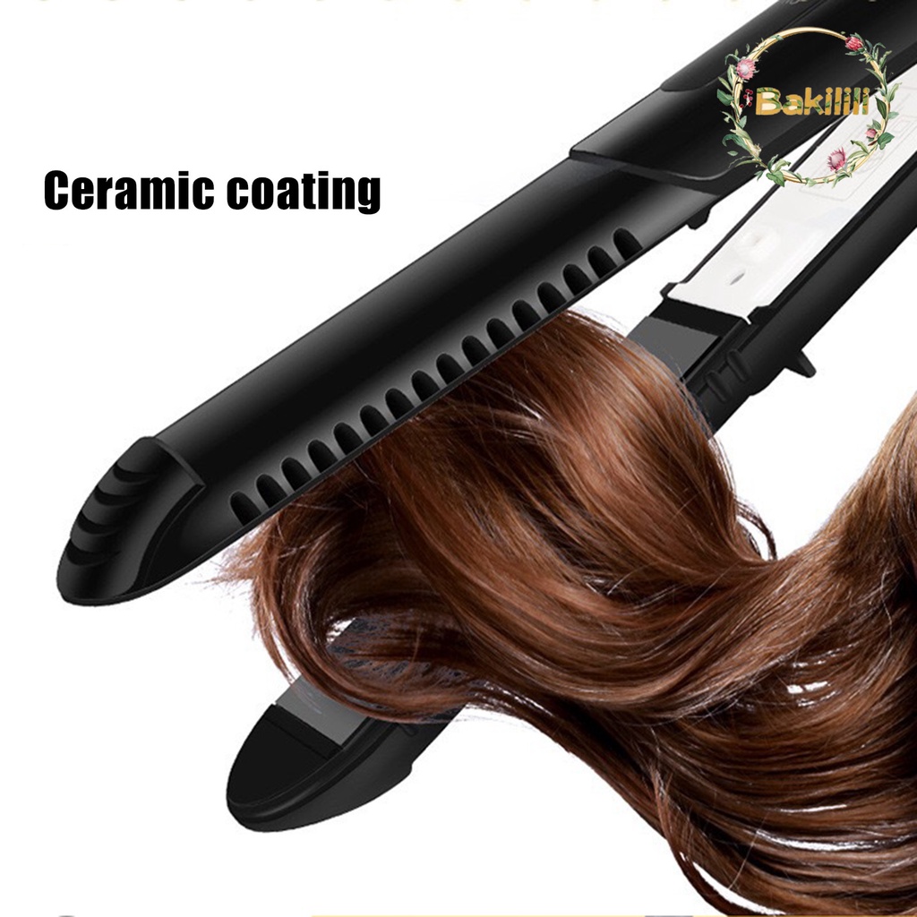 【BK】Hair Straightener Quick Heating Multifunctional Mini Thermostatic Hairstyle Modeling Iron Curler for Beauty