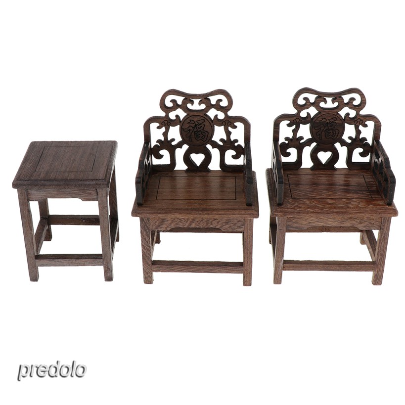 Bộ Bàn Trà Trung Hoa Tỷ Lệ 1 / 6 Trang Trí Nhà Búp Bê