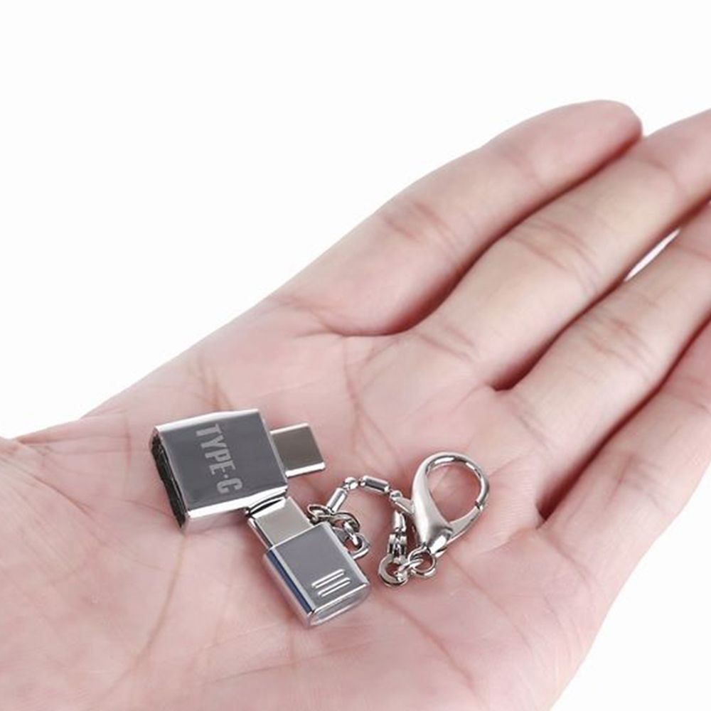 Set 2 đầu chuyển đổi cổng Micro USB/ USB Type A sang USB Type C chuyên dụng