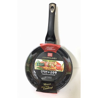Chảo Vân Đá Chống Dính  22cm Cookqueen Hàn Quốc Dùng Bếp Từ