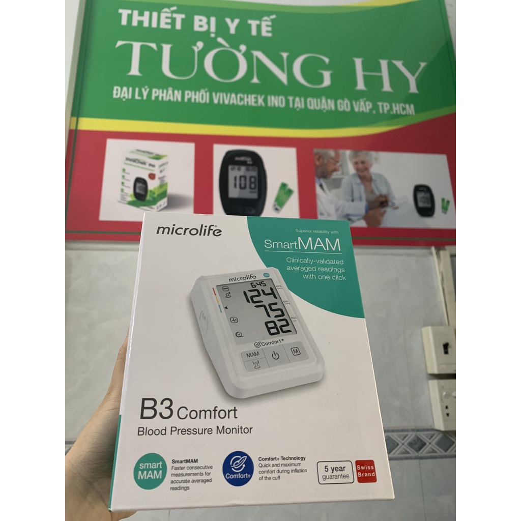 Máy Đo Huyết Áp Microlife B3 Comfort - Thiết Bị Y Tế Chính Xác, Dễ Sử Dụng