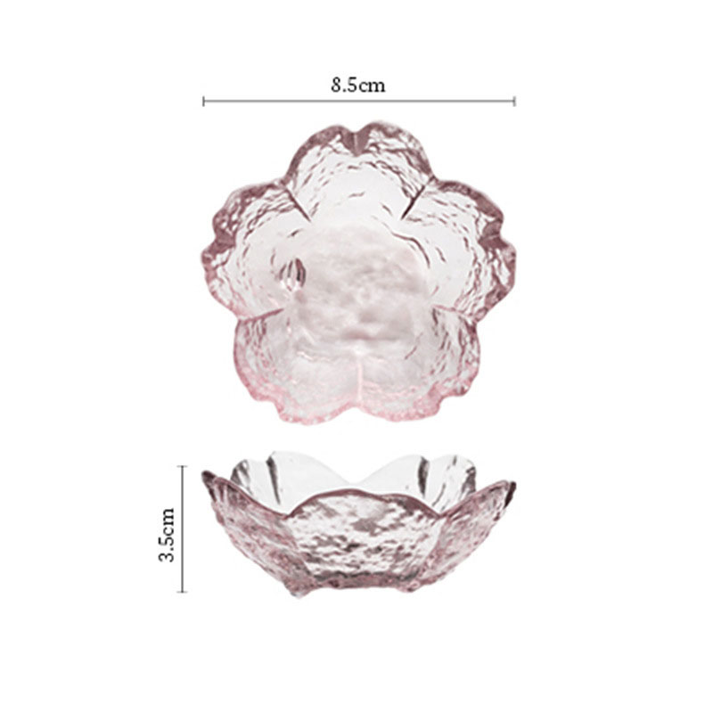 Chén Thủy Tinh Nhỏ Đựng Nước Chấm Họa Tiết Hoa Anh Đào Kiểu Nhật