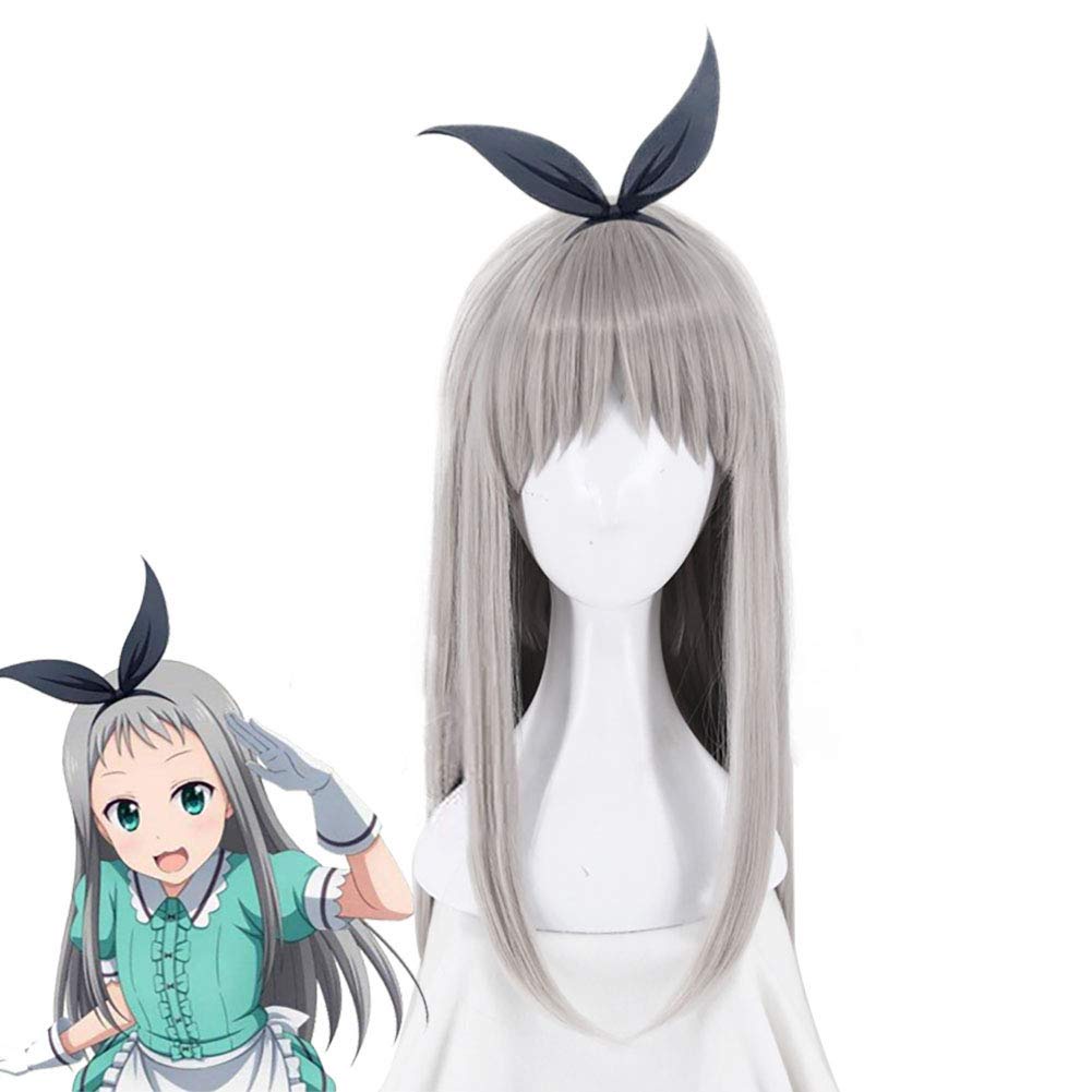 [Sẵn] Wig/Tóc giả Hideri Kanzaki - Blend S màu xám trắng [Miu Cosplay]