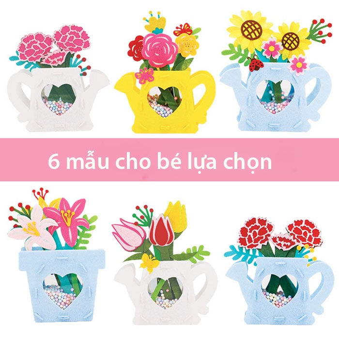 Bình hoa thủ công làm từ vải không dệt