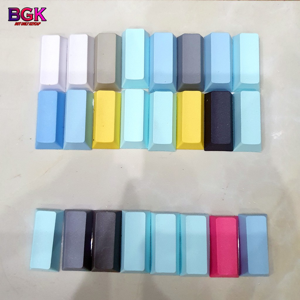 Keycap Lẻ 1,25U 1,5U 1,75U 2U 2,25U 2,75U 3U CHERRY Profile Blank trống Chất liệu PBT nhiều màu