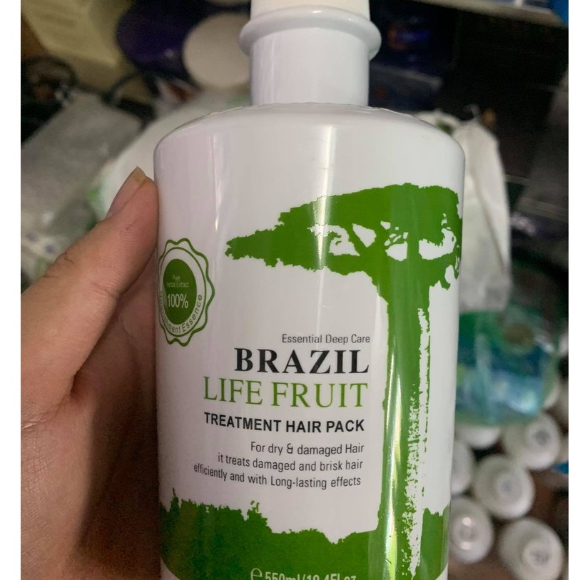 KEM HẤP DẦU PHỤC HỒI TÓC HƯ TỔN NẶNG BRAZIL LIFE FRUIT 550ML