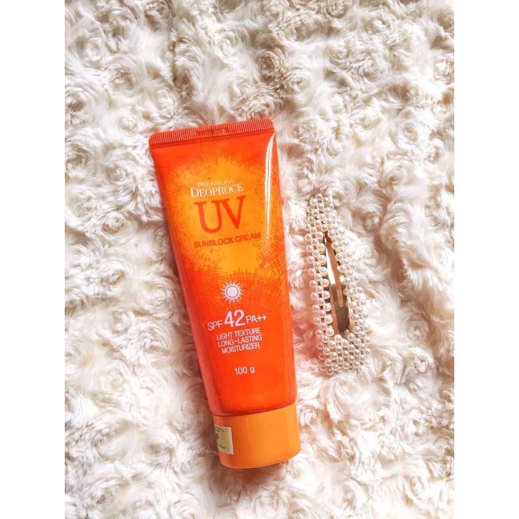 Kem chống nắng Deoproce UV Sunblock Cream SPF 42 PA++ HÔP 100G