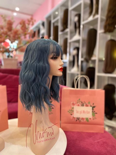 Tóc giả nguyên đầu 🥰 freeship 50k🥰 tóc xù dợn cao cấp - tặng lưới chùm