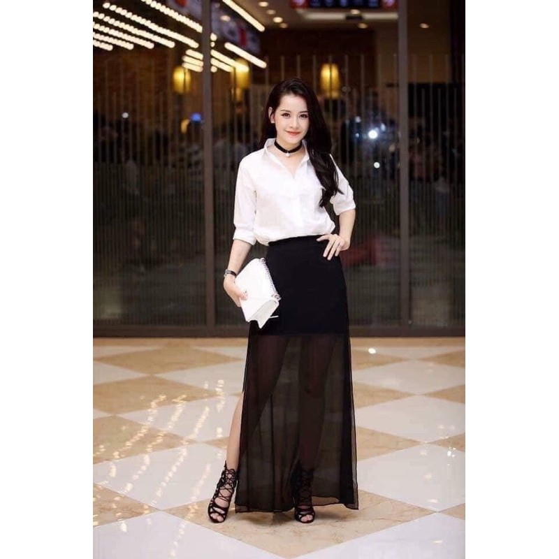 sẵn 1 chân váy hoa HM auth