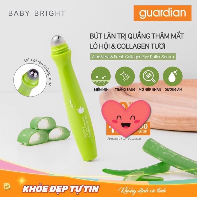 Lăn mắt nha đam Baby Bright Thái Lan