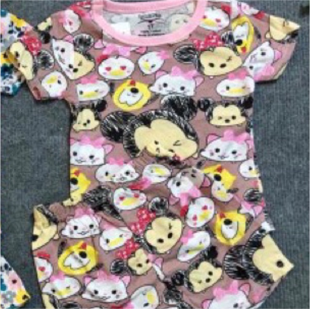 Bộ cotton giấy/thông hơi côc tay bé gái 8-21 kg