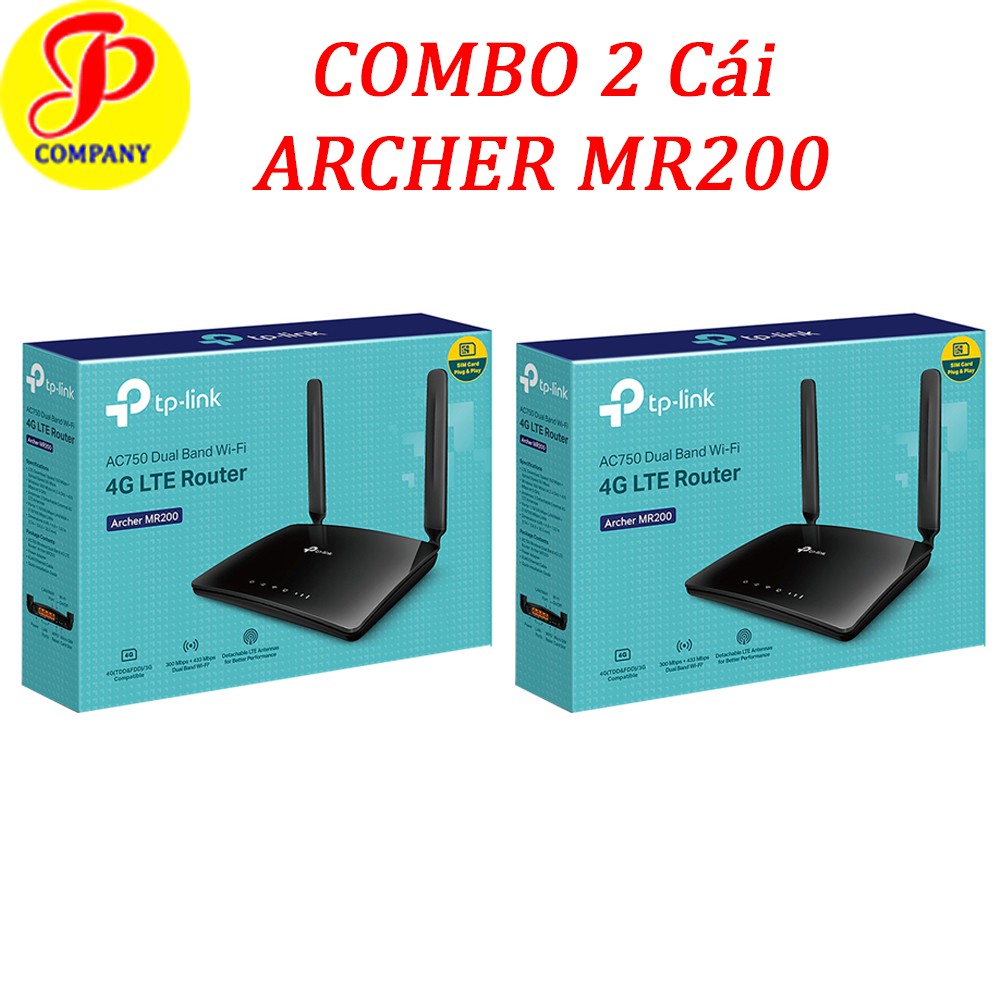 COMBO 2 CÁI Phát Wifi Router 4G LTE AC750 Băng Tần Kép Archer MR200 | BigBuy360 - bigbuy360.vn