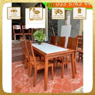 Bàn ghế ăn 1m6 gỗ xoan đào . .