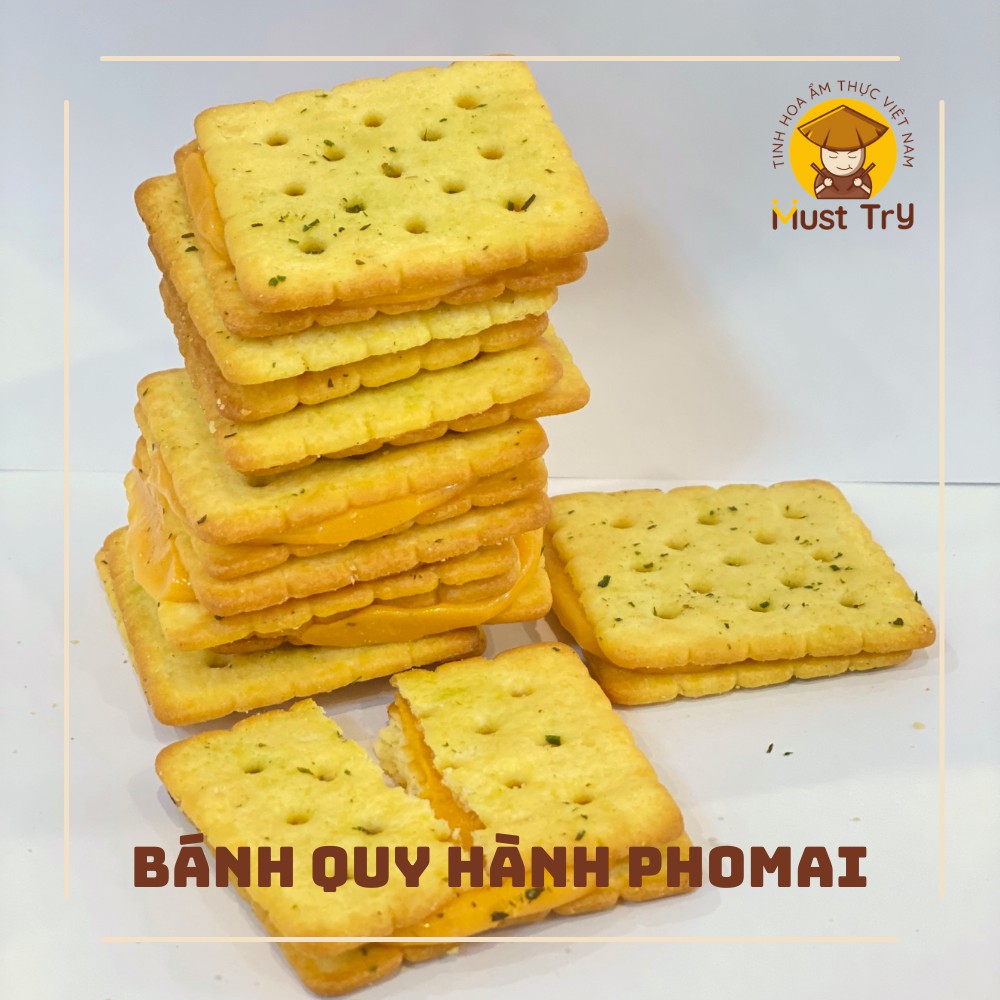 Bánh Quy Hành Kẹp Phô Mai Đặc Biệt - Must TrY - Tinh Hoa Ẩm Thực Việt