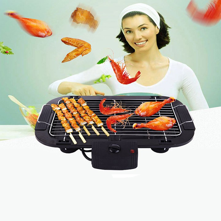 Bếp Nướng Điện - Vỉ Nướng BBQ Điện 2000W Tiện Lợi