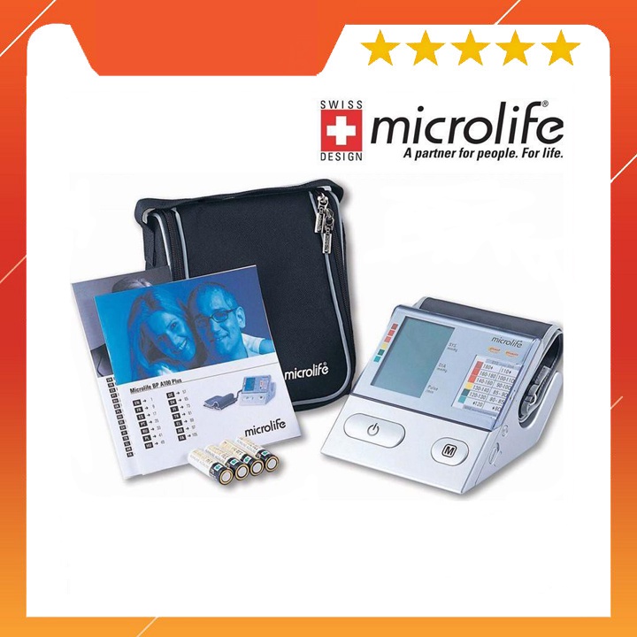 Máy Đo Huyết Áp Bắp Tay chính hãng Microlife BP A100 Plus 🎁Khuyến mại Adapter #KM áo mưa