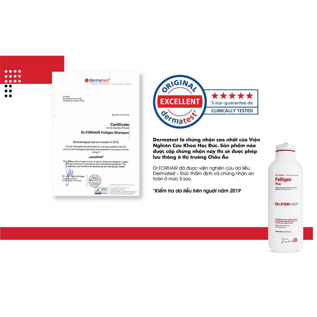 Dầu Gội Phục Hồi, Ngăn Rụng Tóc Dr.FORHAIR Folligen Plus Shampoo Số 1 Hàn Quốc | BigBuy360 - bigbuy360.vn