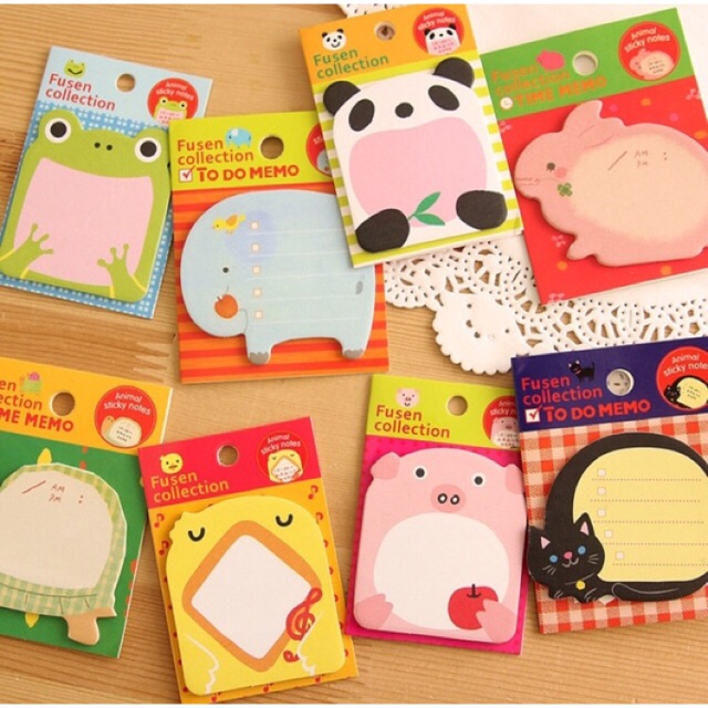 Giấy nhớ nhiều màu dễ thương - Sticky note giao mẫu bất kì
