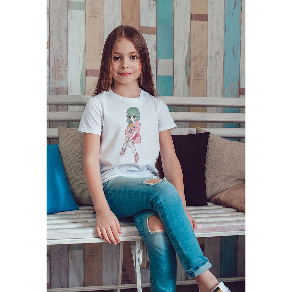 Áo Thun Bé Gái - Cô bé mặt đồ hồng đáng yêu Unisex Cao Cấp SKT20-02584