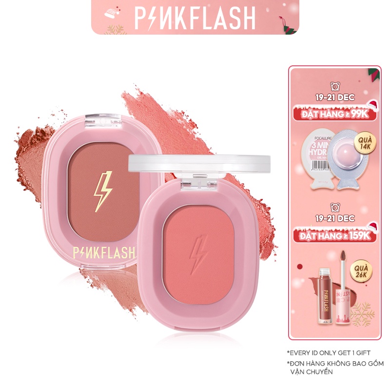 Phấn má hồng PINKFLASH trang điểm làm đẹp 11 màu tùy chọn 30g