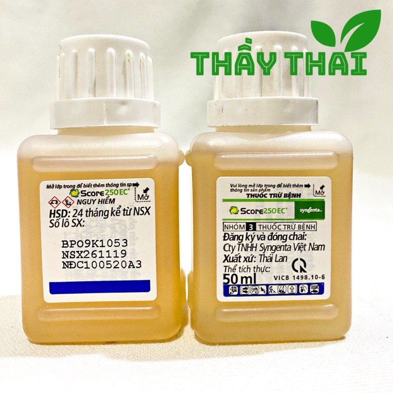 Score 250E Đặc trị nấm bệnh, thán thư, đốm vòng, sương mai cho rau màu và cây ăn trái
