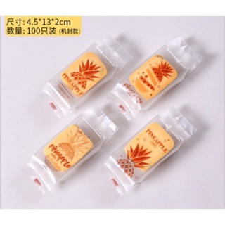 Set 100 túi đựng bánh dứa , bánh thỏi vàng , Dứa nâu
