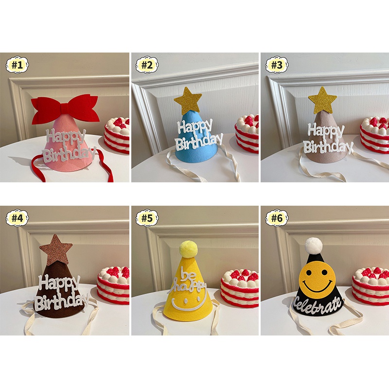 Nón Sinh Nhật In Chữ Happy Birthday Dành Cho Bé Gái