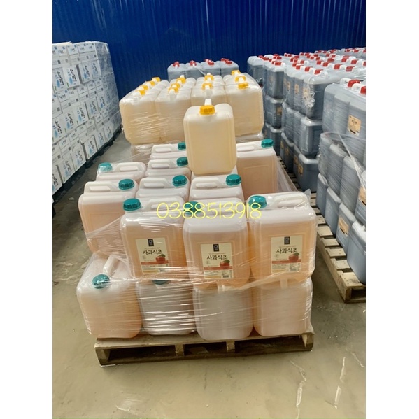TỔNG BUÔN SIÊU RẺ > Dấm táo Hàn Quốc 18 lít can to cho nhà hàng - 사과식초 Giấm táo daesang