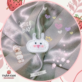 Kẹp tóc len thỏ handmade, kẹp tóc đan len, kẹp tóc handmade