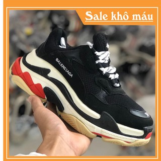 Giầy Balenciage màu đen đế trắng xả kho