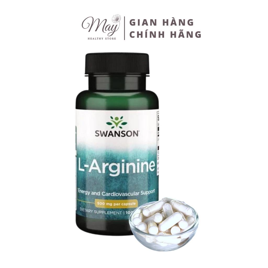 Viên Uống Swanson L-Arginine 500mg Tăng Cường Sức Khỏe Sinh Lý Nam (100 Viên/Lọ)