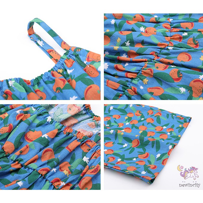 Bộ Áo Liền Quần In Hoa Phong Cách Hàn Quốc Cho Bé Gái