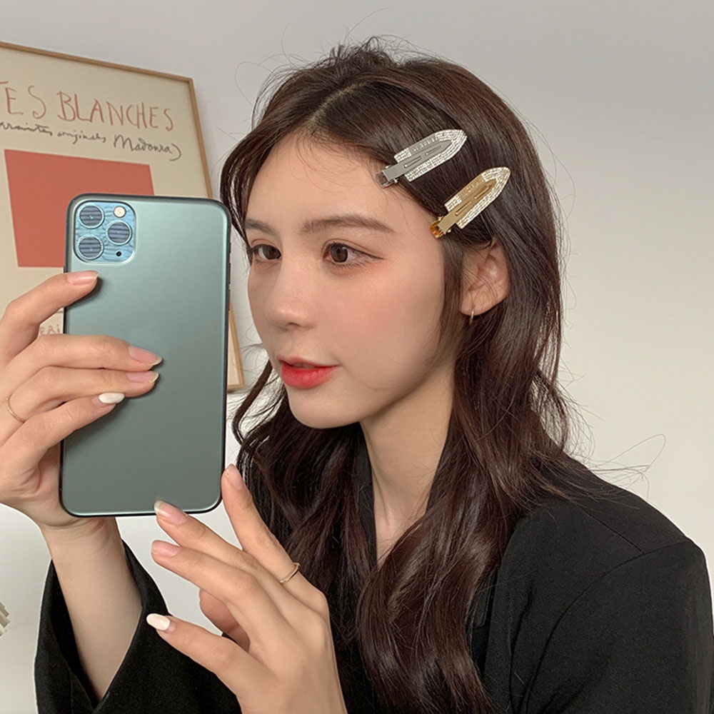 1 Kẹp Tóc Mỏ Vịt Đính Đá Lấp Lánh Thời Trang Cho Nữ