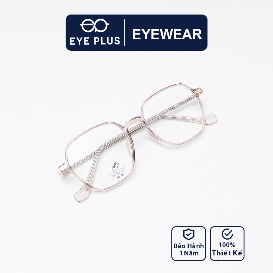 Gọng kính cận nam nữ thời trang Eye Plus lục giác hot trend N240-8306