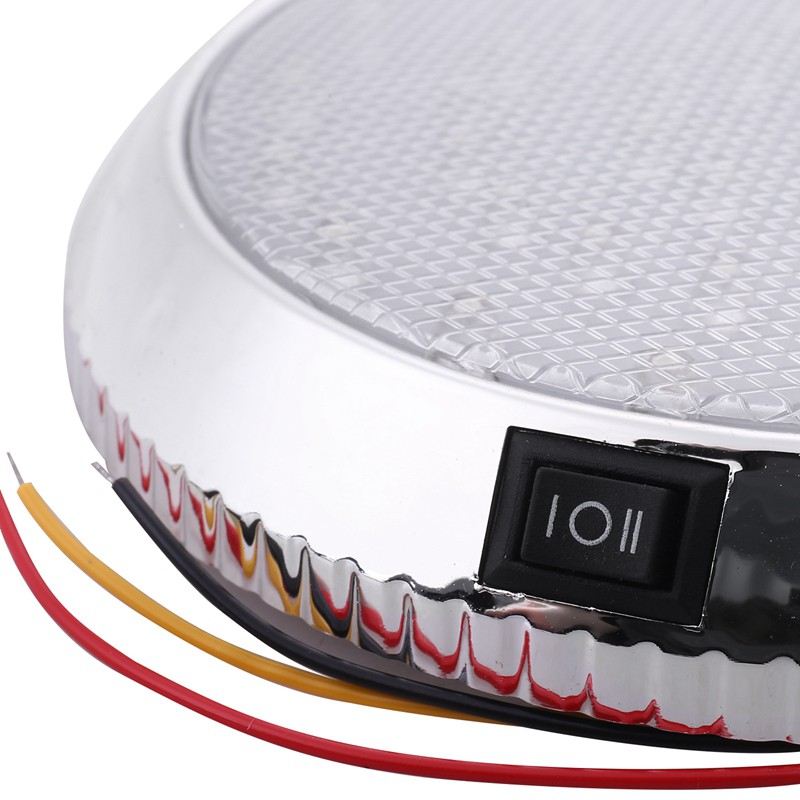 12V Car Round Ceiling Dome Roof Interior Light Boat Rv Surface Ceiling Light