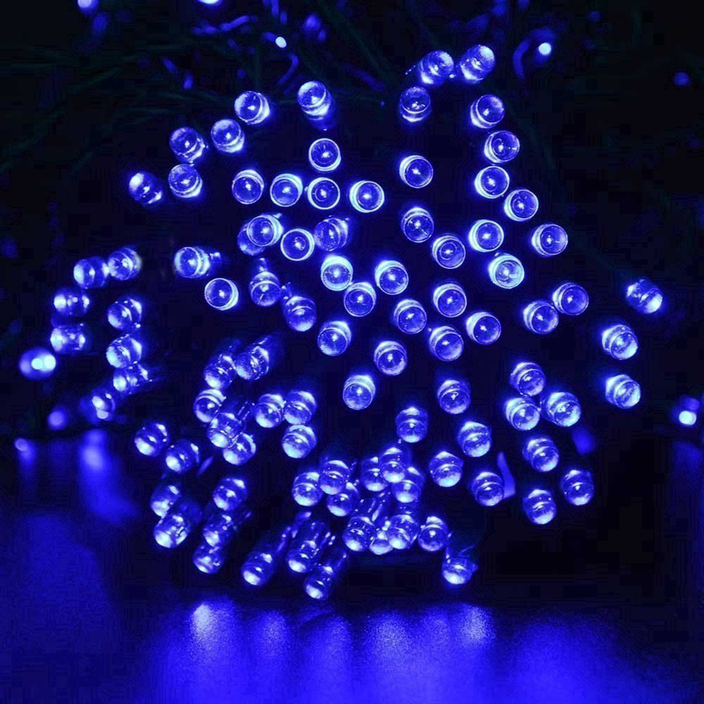 Dây đèn LED 200 bóng trang trí sân vườn dùng năng lượng mặt trời
