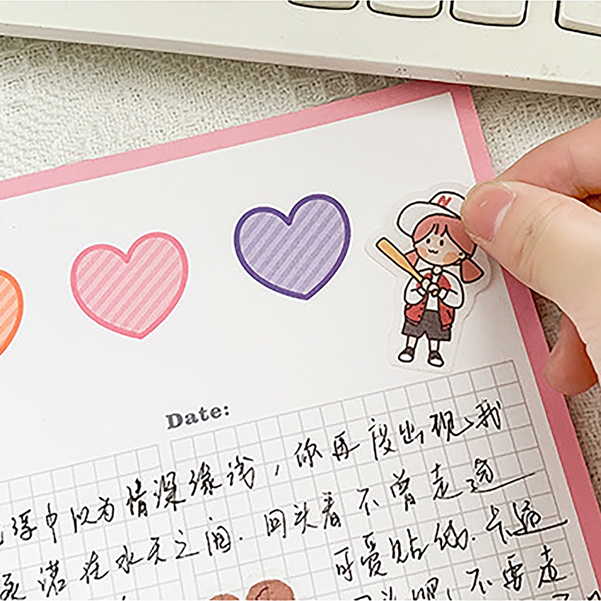 Set 40 Miếng Dán Hoạt Hình Sáng Tạo Trang Trí Sổ Tay