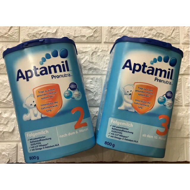 Sữa Aptamil nội địa Đức Pronutra đủ số 1,2,3 800g (mẫu mới k có chữ đỏ)