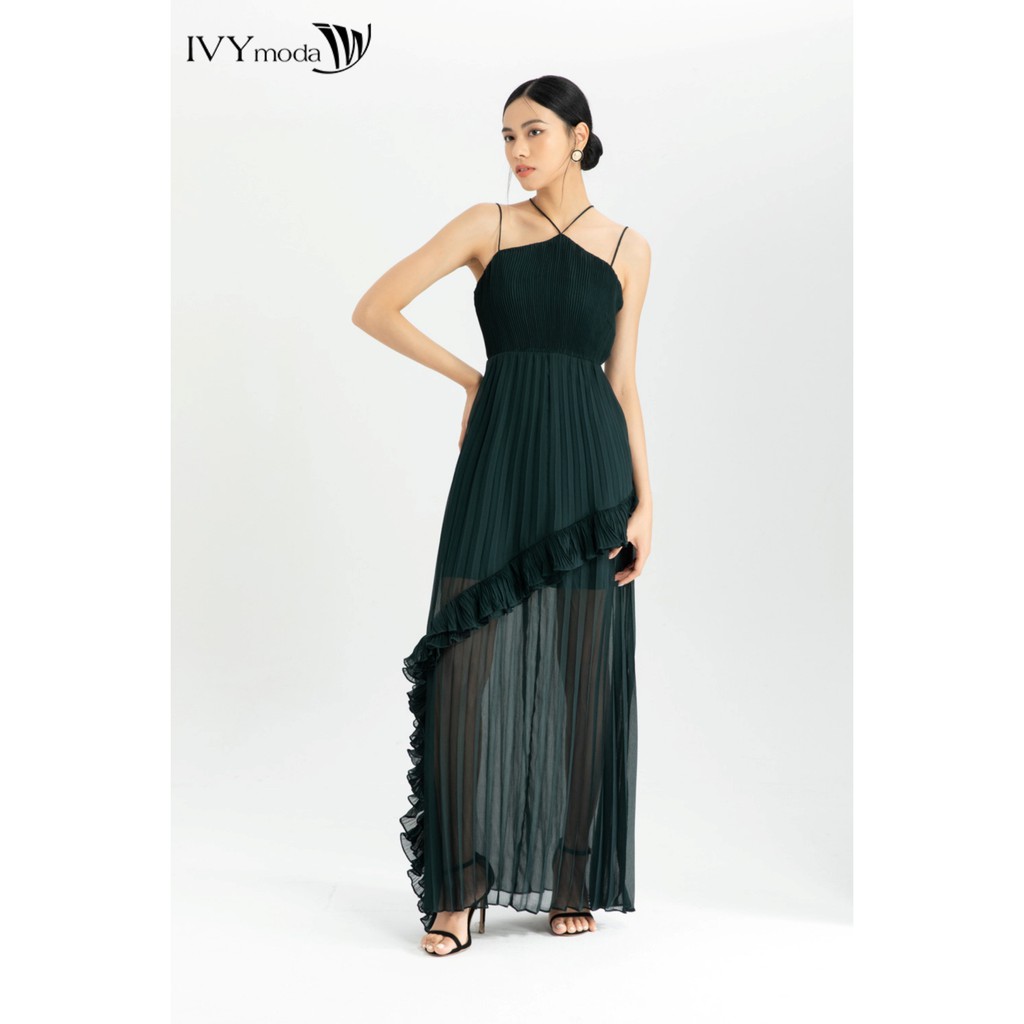 Đầm dập ly dây kiểu IVY moda MS 45S2540