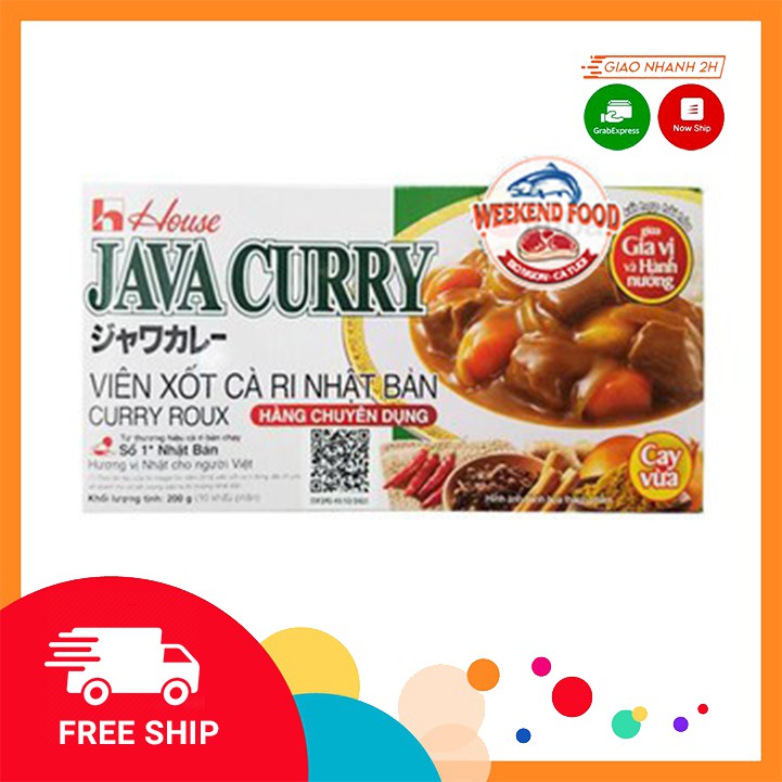 [Hàng chuyên dùng] Viên xốt cà ri Nhật Bản Java Curry - 200 gram