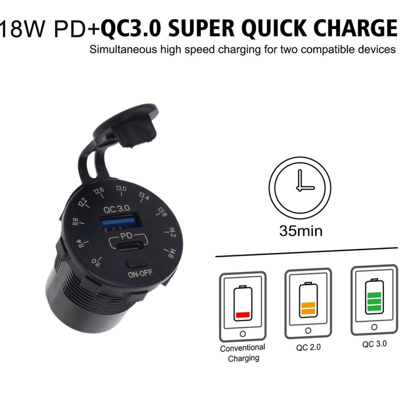 Tẩu Sạc Nhanh 12V Cho Xe Ô Tô